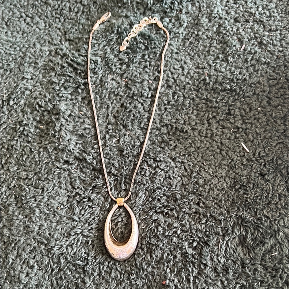 Brighton Silver and Gold Teardrop Necklace